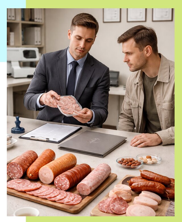 Сертификация колбасных изделий в Геленджике от 7796 р. | Алешин-Глн