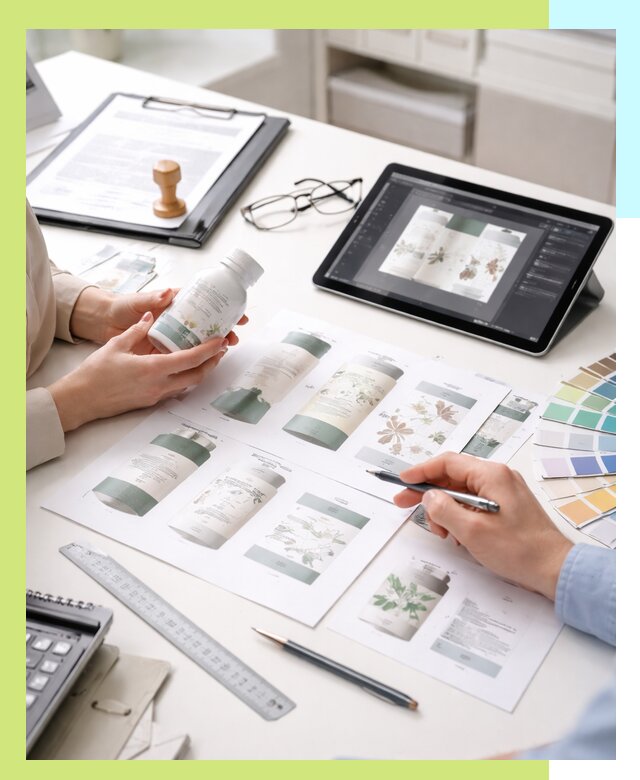 Профессиональная разработка дизайна и текста этикетки продукции в Геленджике