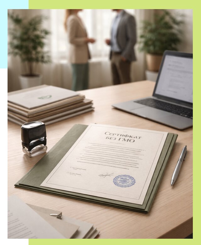 Сертификат без ГМО в Геленджике от 7796 р. оформить срочно Алешин-Глн