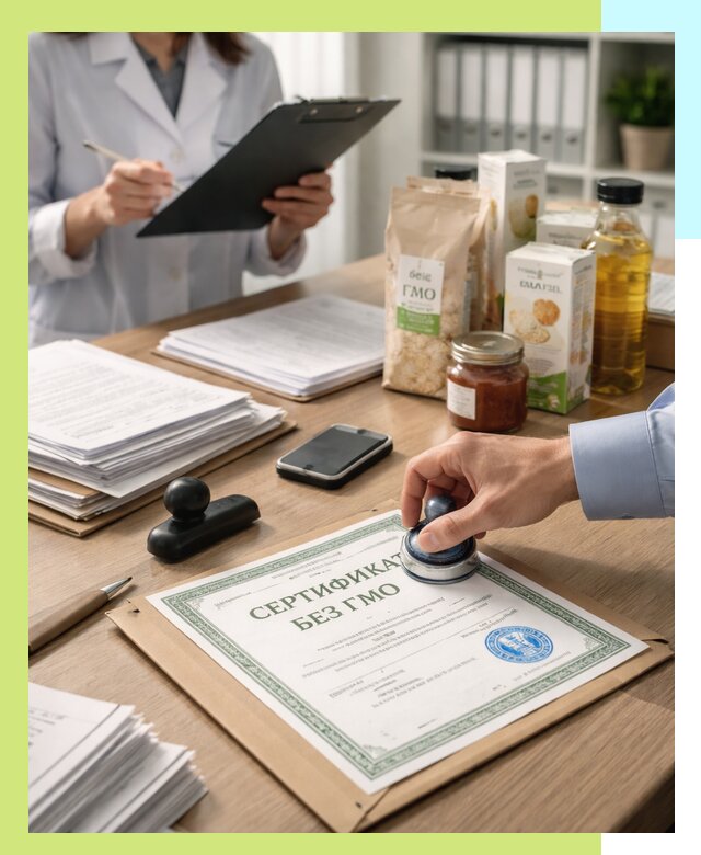 Получение сертификата Без ГМО для продукции в Геленджике